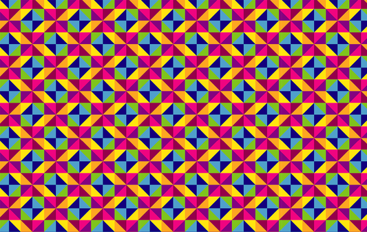 Vibrant Geometric - UV Printed Pattern